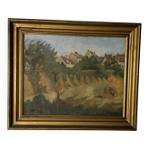 André Meaux Saint-Marc "rural landscape" Oil on canvas signed