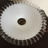 Old white opaline and brass hanging No.4