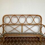 Rotin and bamboo bed