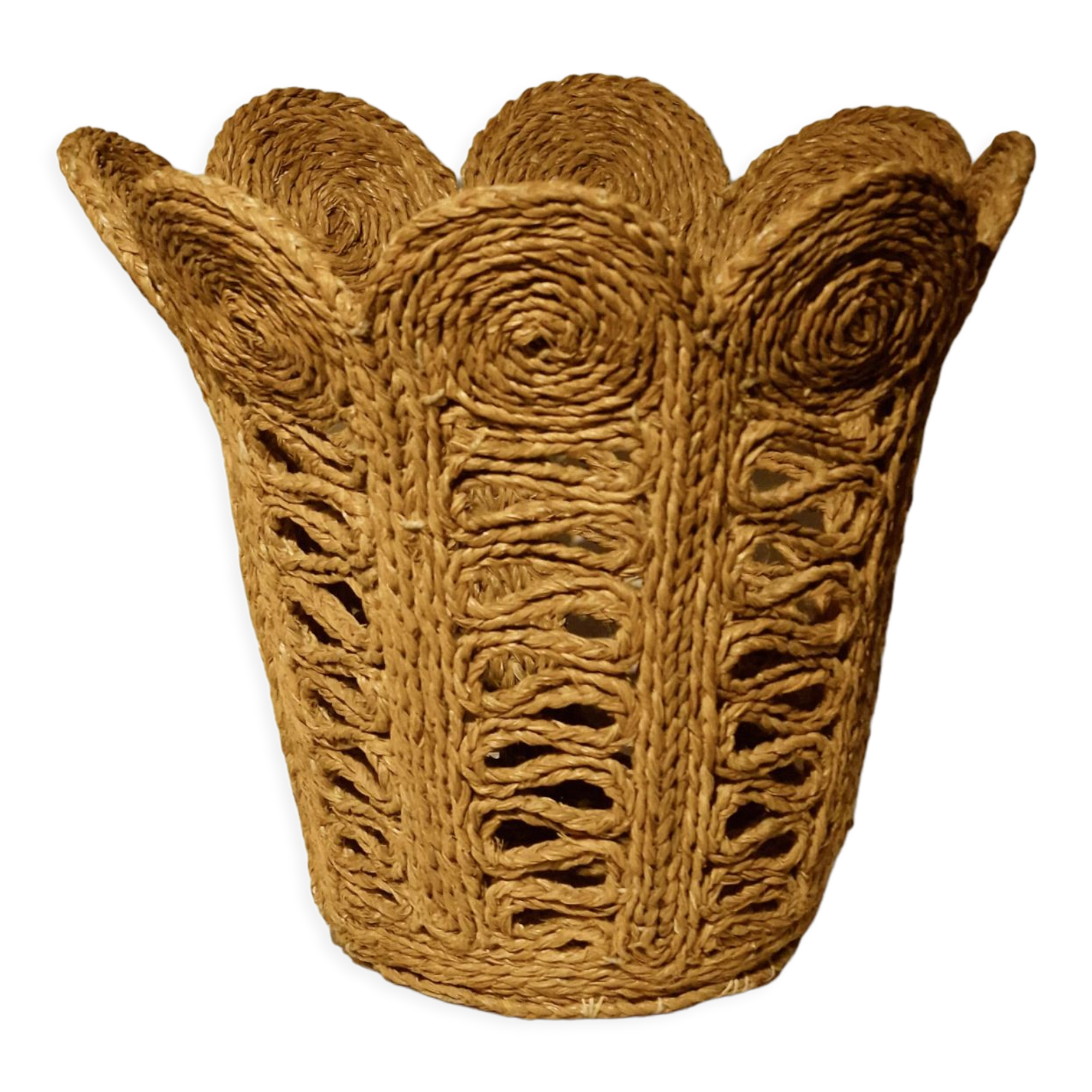 Natural rope basket 1970s