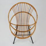 Mid-century rattan children’s lounge chair, the Netherlands 1960s