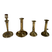 Ensemble de 4 bougeoirs en laiton
