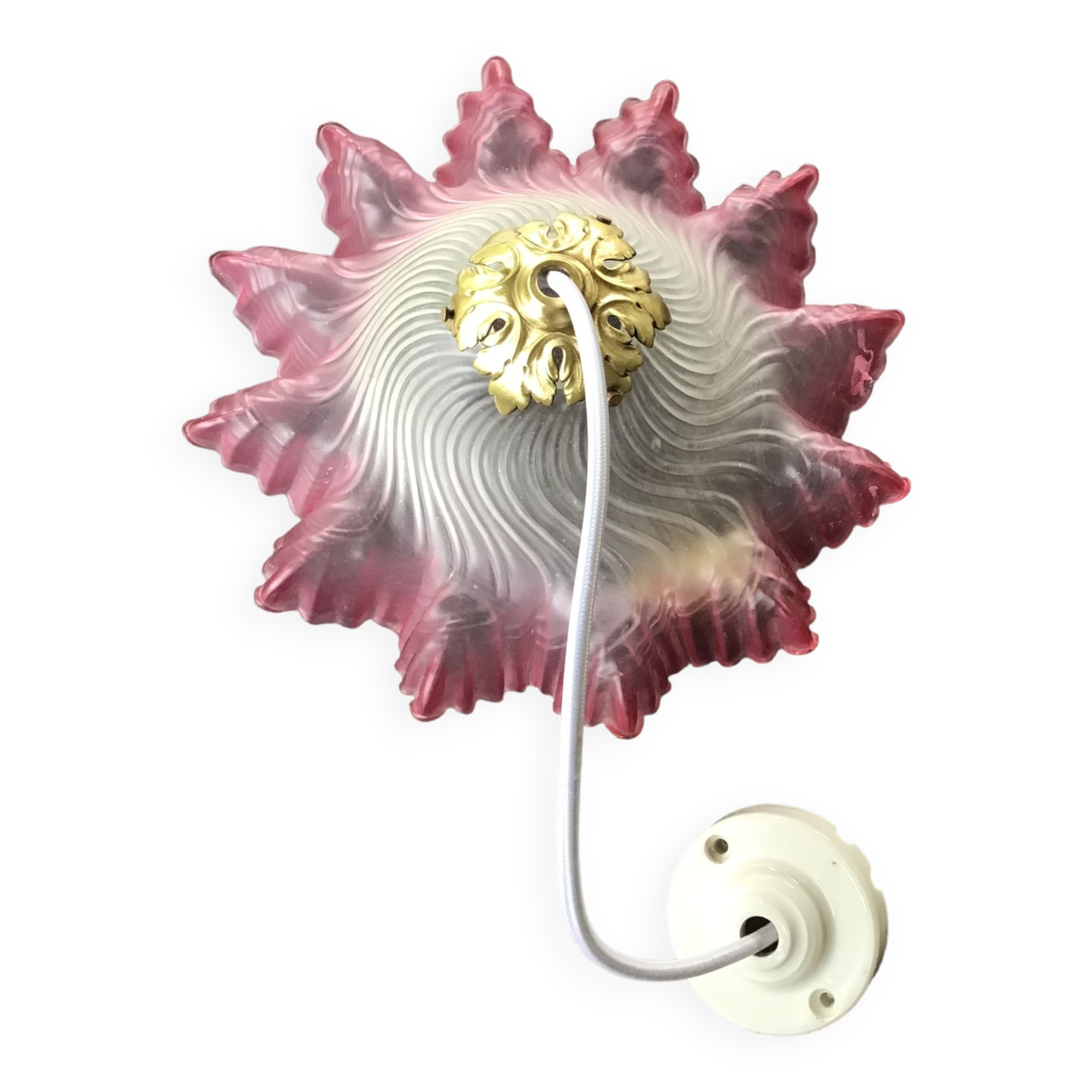 Pink opaline pendant light