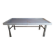table basse metal chromé et marbre onyx epoque 1970