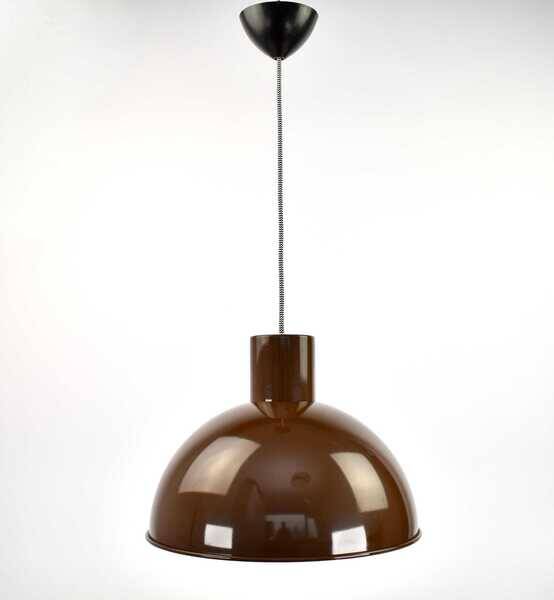 Midi Bunker Fog & Mørup Pendant Light Mid Century Modern Jo Hammerborg | Chocolate Brown Ceiling Light Vintage 70s Retro Danish Scandinavian