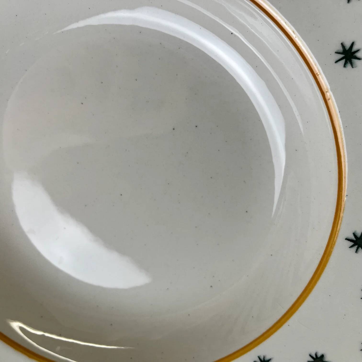 Set of 6 deep plates GIEN, Primefleur creation, "Constellation" model, 1950.