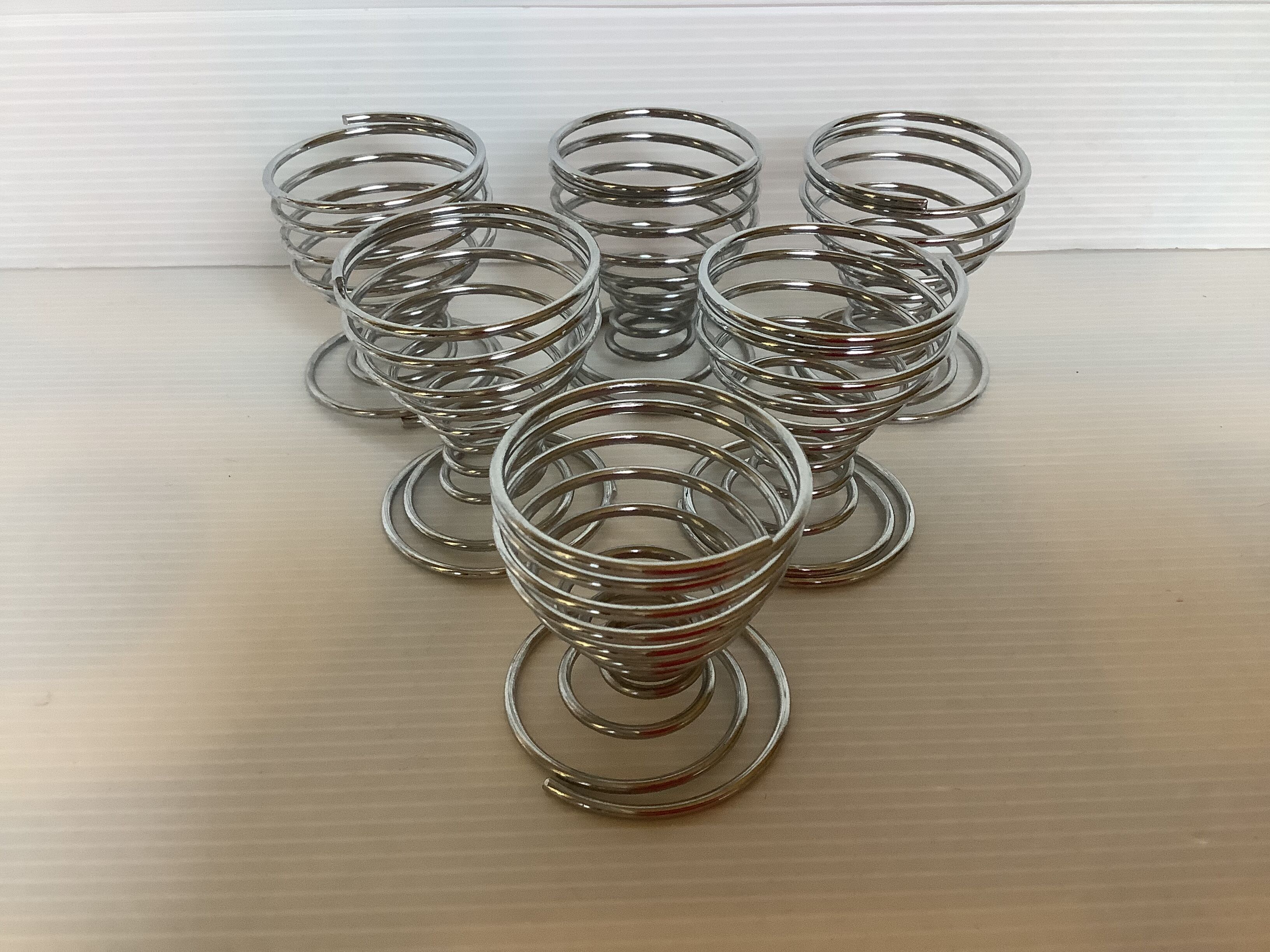 Six coquetiers ressort spirale