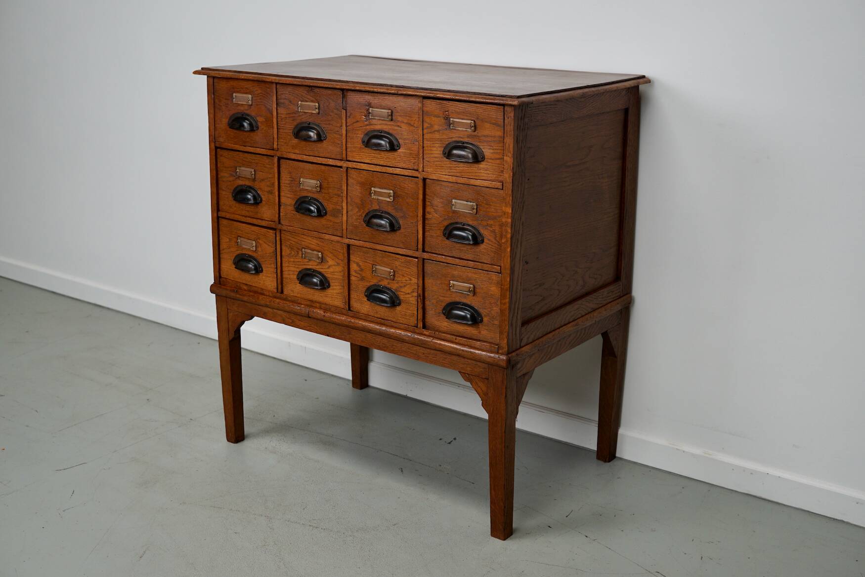 Dutch Oak Apothecary / Filing Cabinet, 1930s