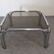 Space age tubular coffee table in smoked glass from the 60s/70s
