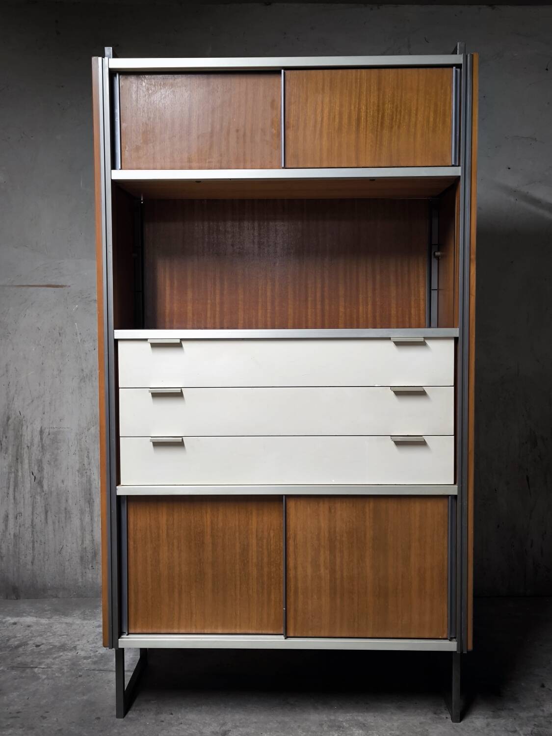 Vintage EFA bookcase and shelves by Georges Frydman