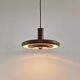 Dark brown Optima pendant lamp by Hans Due for Fog & Mørup, Denmark 1970s