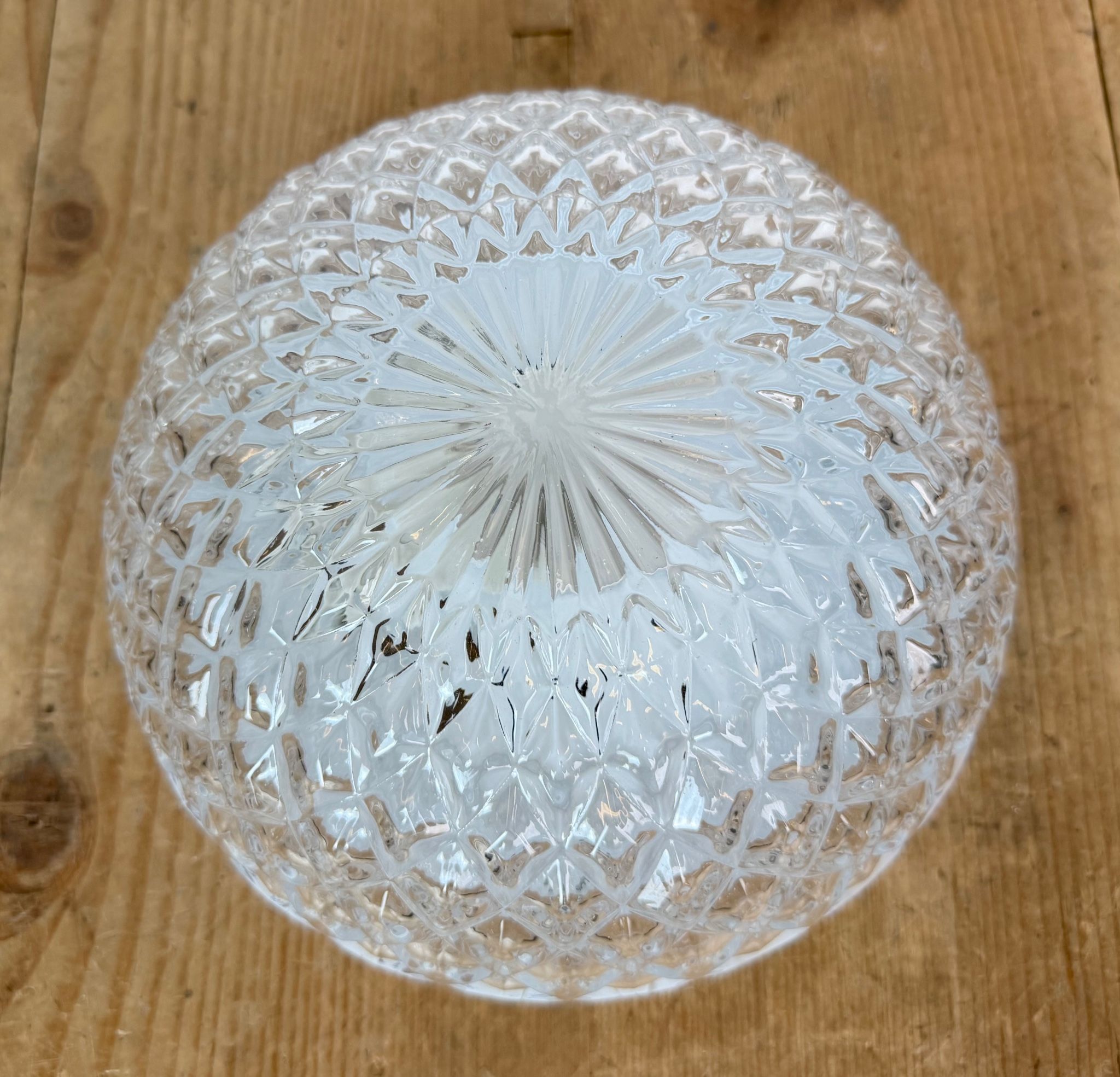 Vintage Glass Wall or Ceiling Light, 1970s