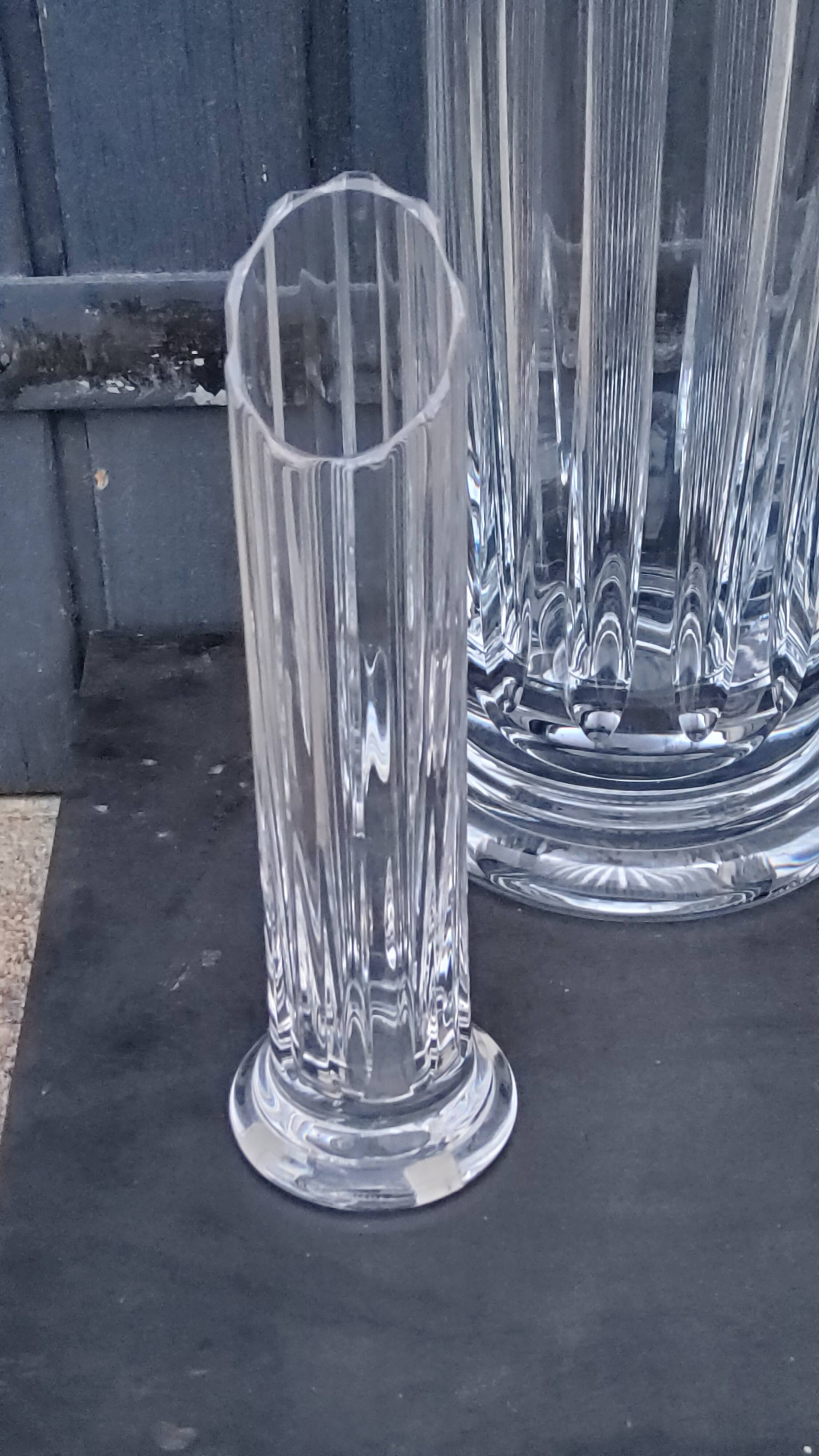 Set of 3 Daum crystal vases model Cythère from the 80s