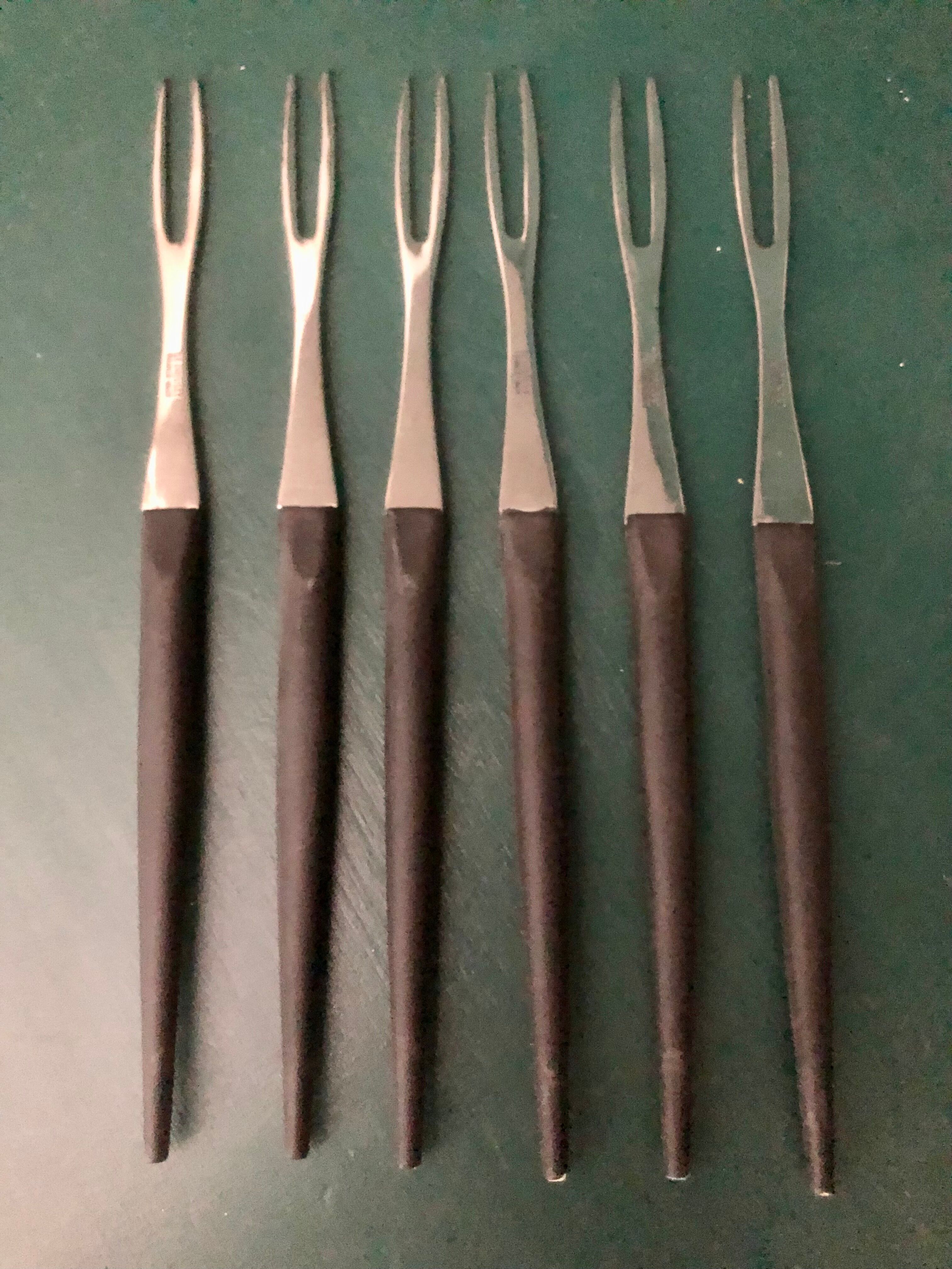 Box The crucible forks with vintage fondue