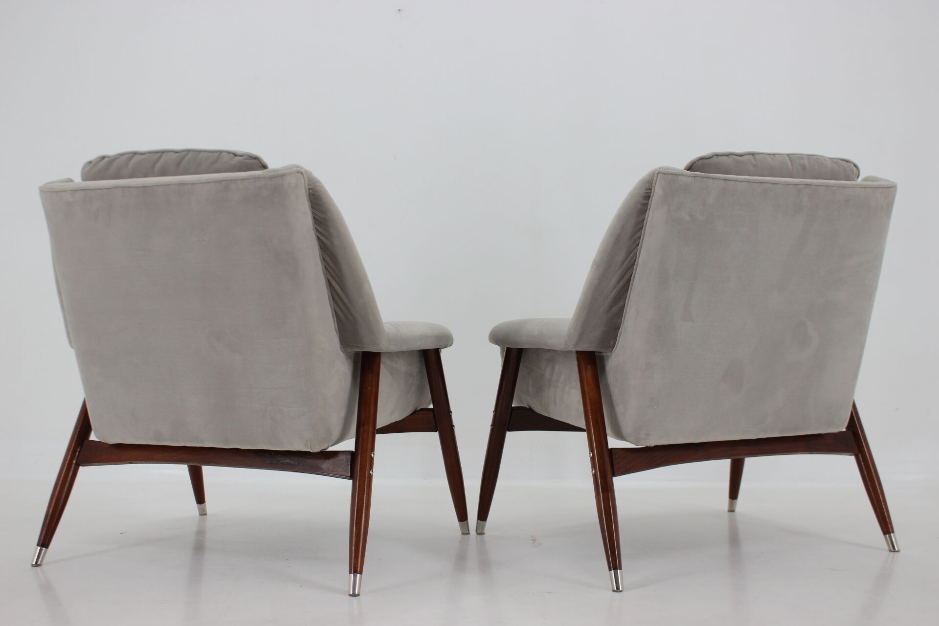 1980s pair of italian refurbished armchairs