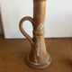 Pretty sandstone candle holder with handle