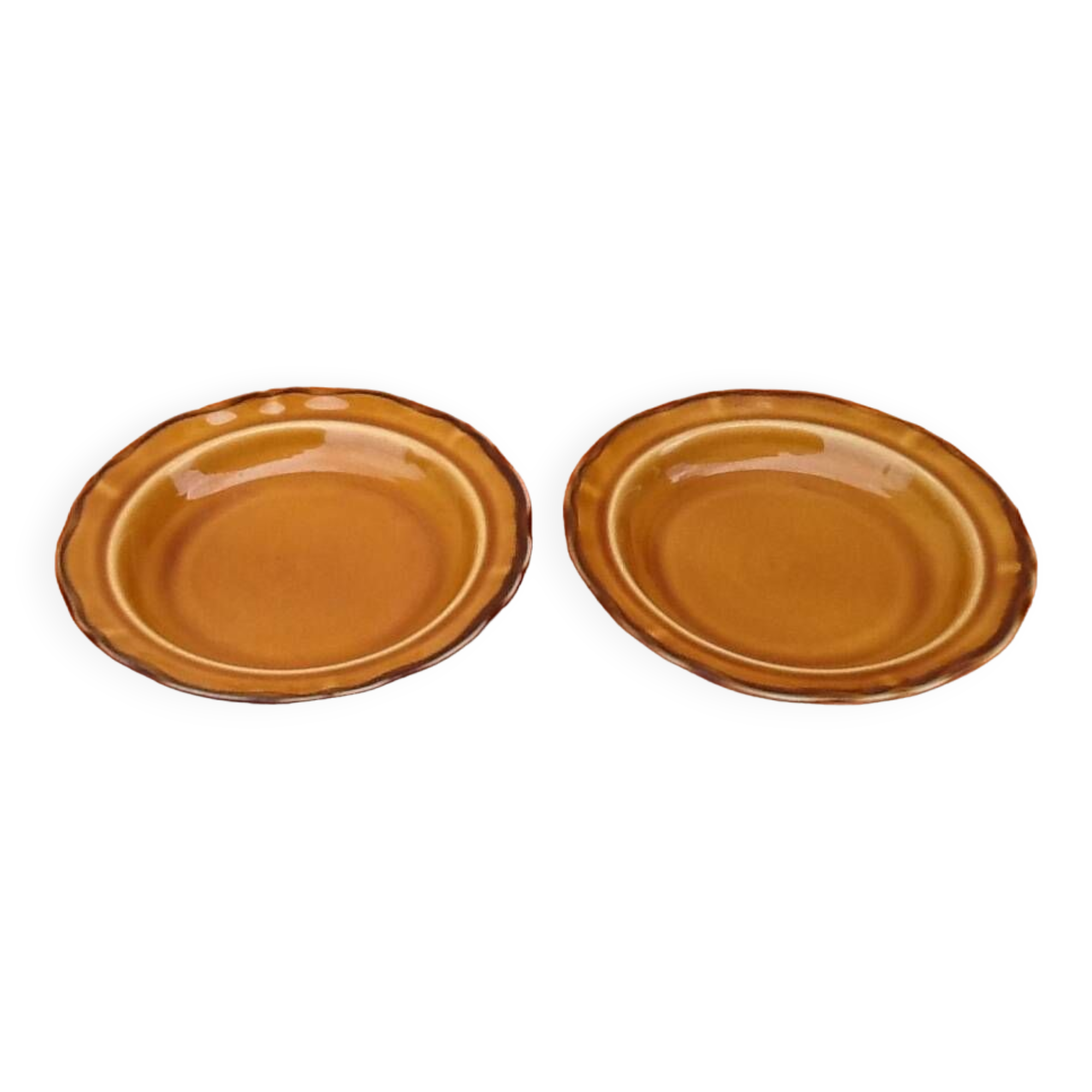2 polylobed soup plates In the Haute-de-Provence earthenware style