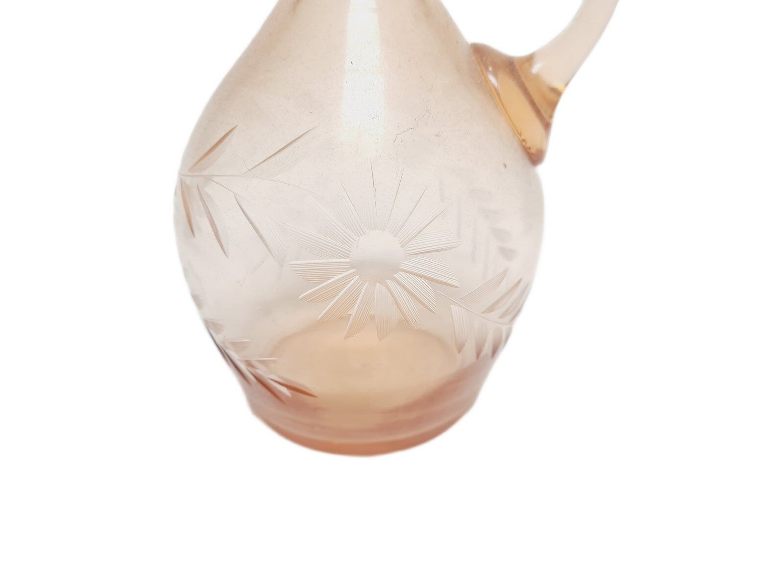 Art Deco carafe from Hortensja Glassworks, Poland, 1930s