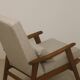 Scandinavian armchair 1960 rounded armrests