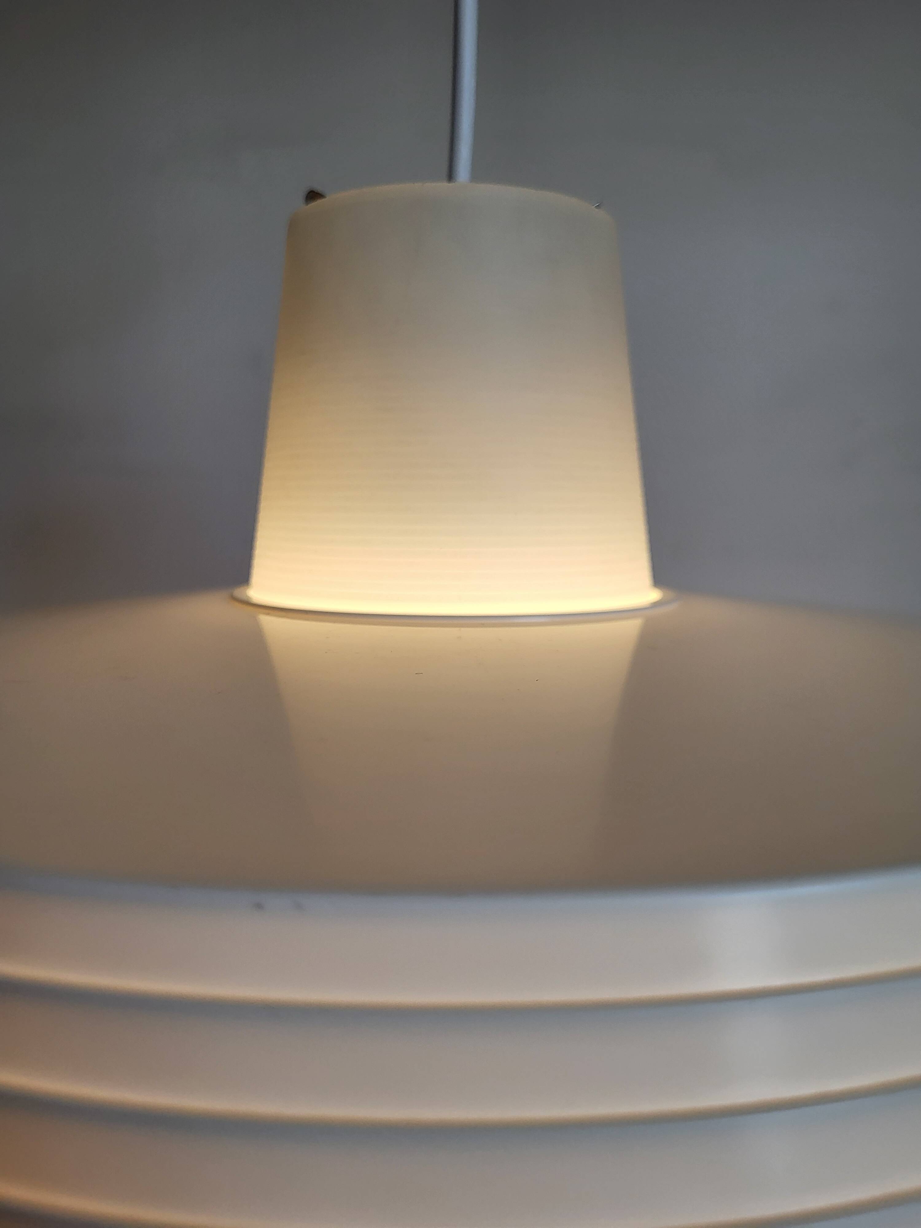 Rotaflex space age hanglamp, ufo vorm in deels geperst plastic, jaren 1960