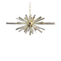 Transparent “triedro” murano glass oval sputnik chandelier