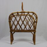 Rattan magazine holder