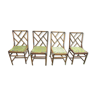 4 chaises en rotin