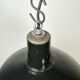 Industrial black enamel pendant lamp from emax, 1960s