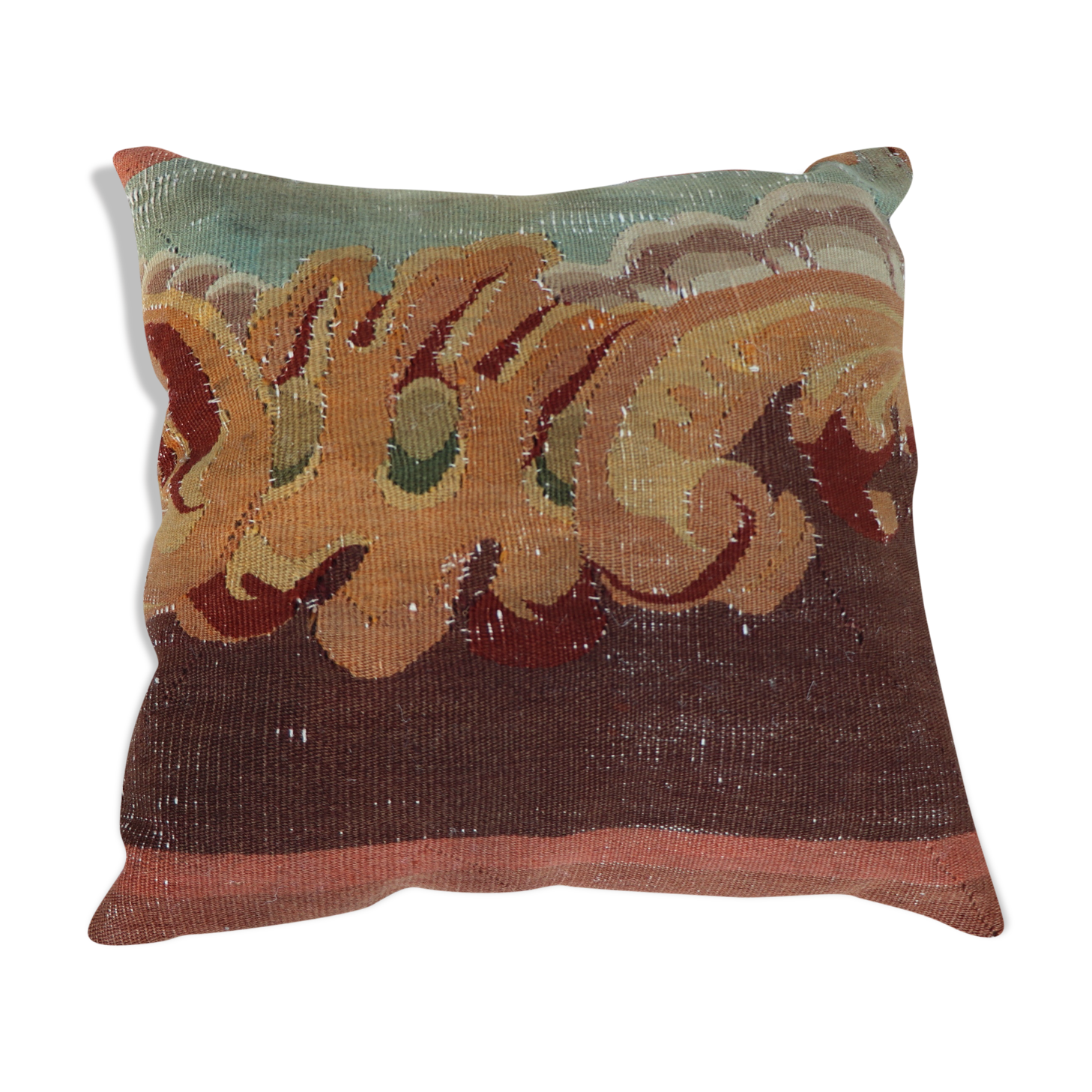 Aubusson 19th Castle Cushion