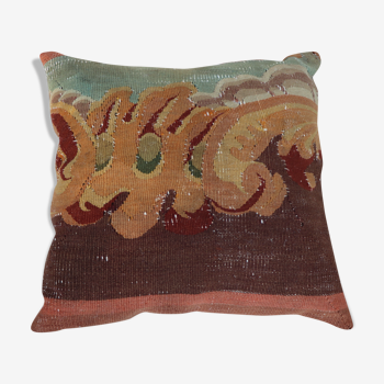 Aubusson 19th Castle Cushion