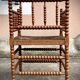 Antique Bobbin armchair with straw seat