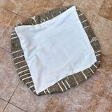 Handmade Berber Kilim Pouf, Floor Cushion