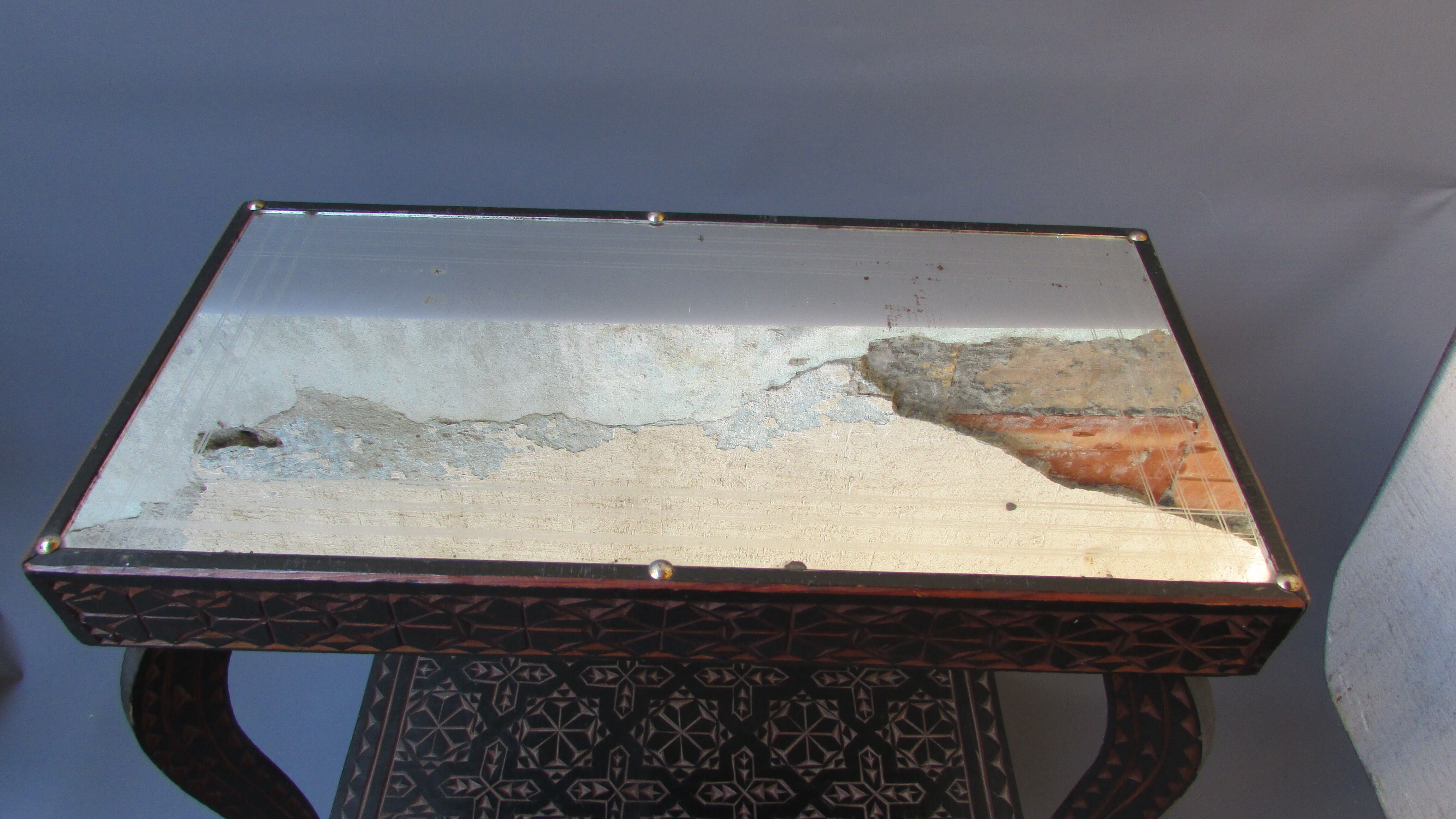 Oriental-style wooden side table
