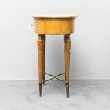 Pair of bedside tables with marble top 1950s vintage modernism