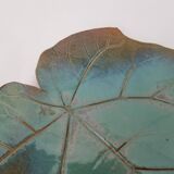 Ceramic Dish Vine Leaf Signature to identify X Luc (40cm)