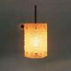Vintage hexagonal glass and chrome pendant lamp from the 1960s.