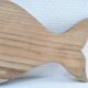 Deux planches à découper poisson cochon bois vintage