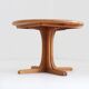 Vintage Danish round extendable dining table solid teak 1960s