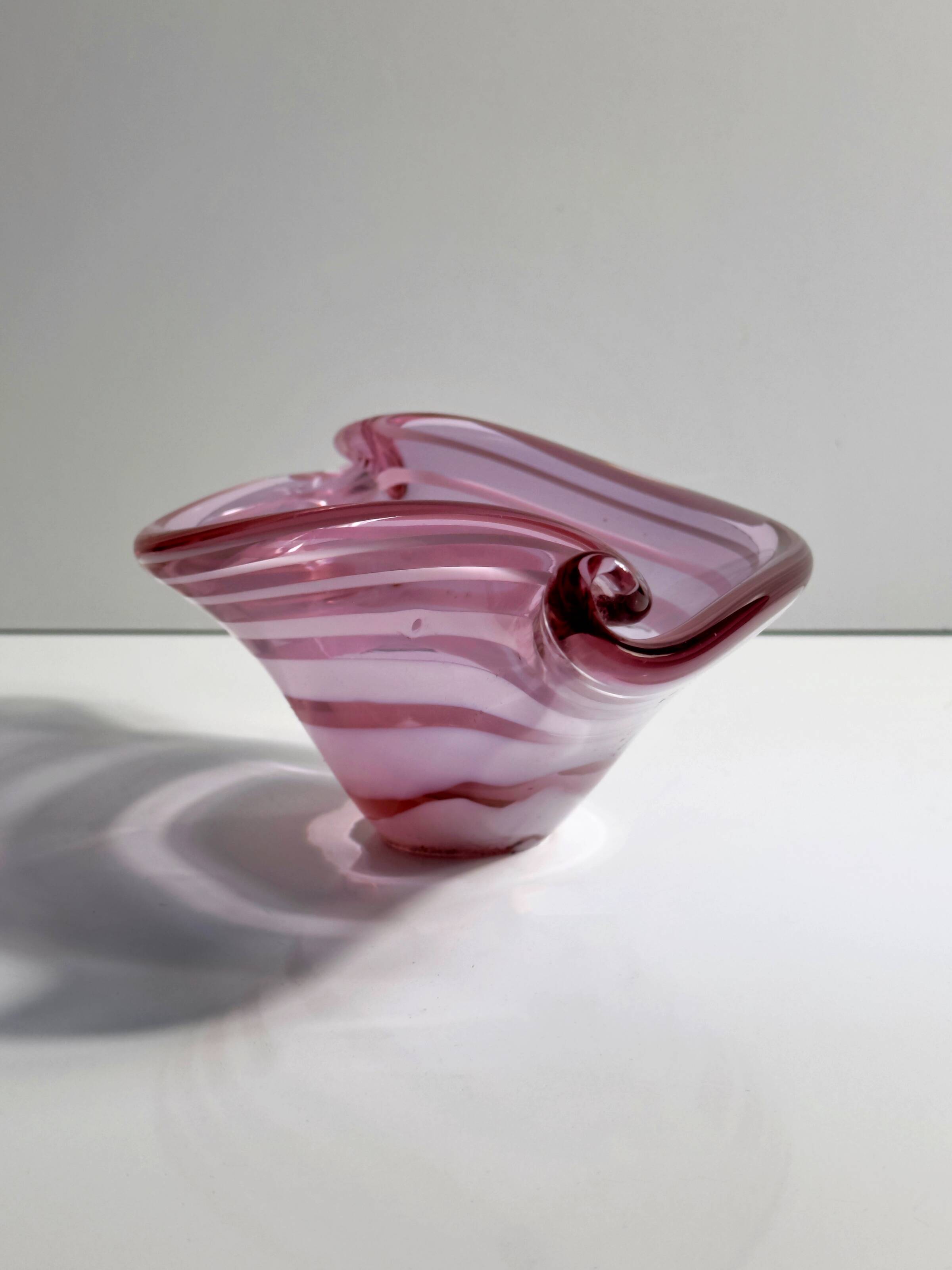 Italian Alexandrite Bowl, handmade with stripes - 1970s