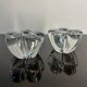 Daum crystal candle holders from the 60s