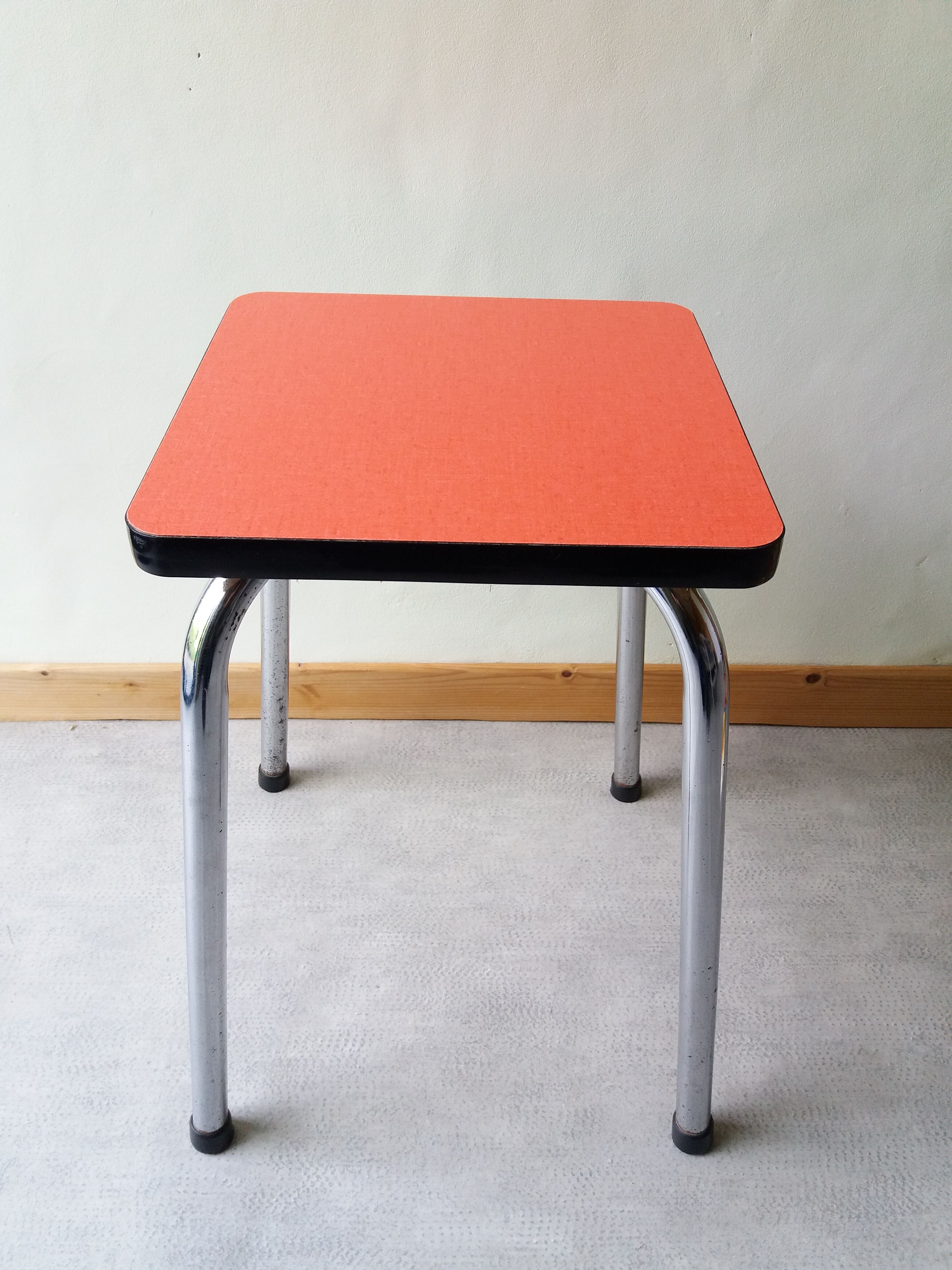 Red formica stool