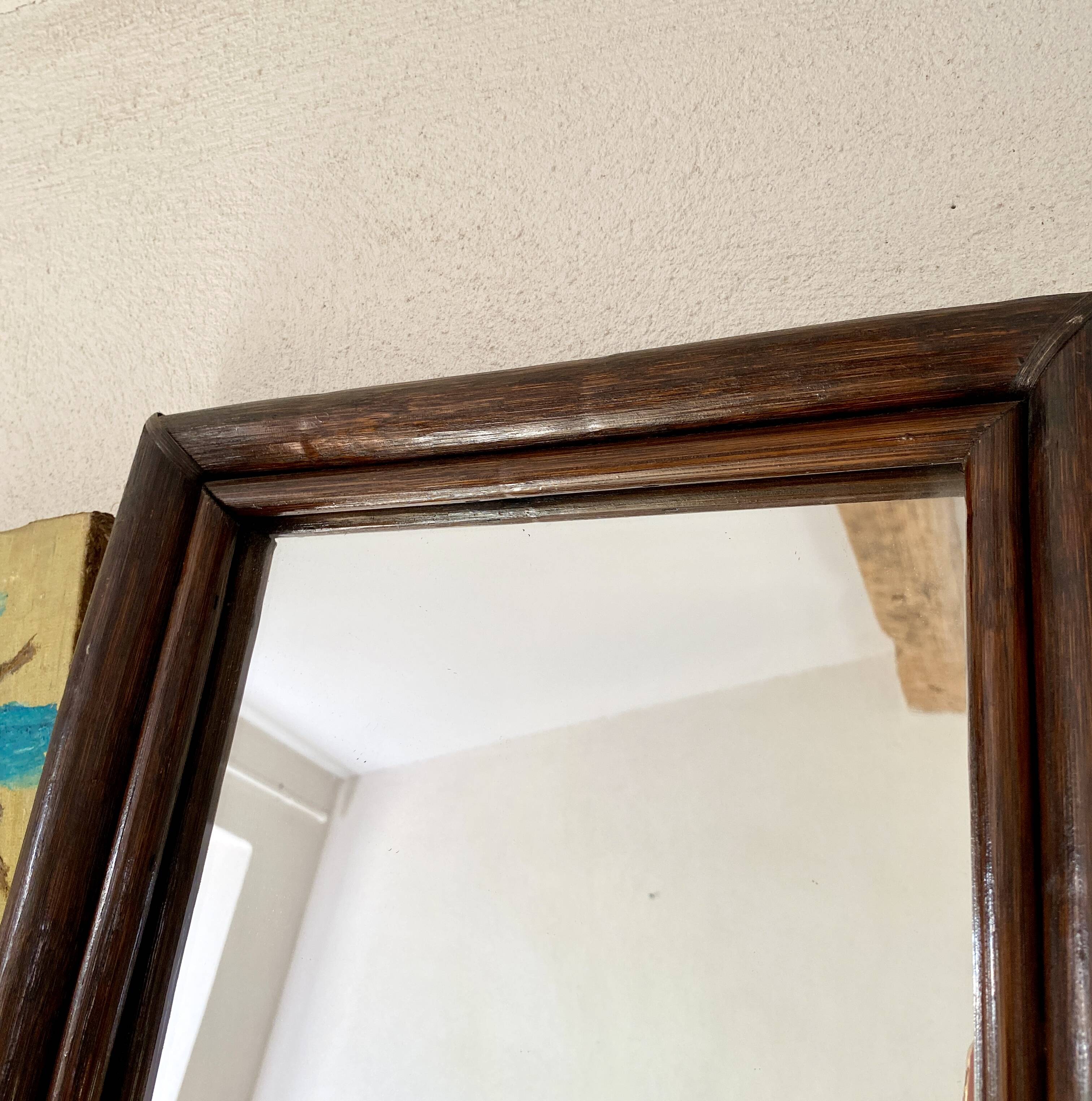 Wooden mirror 37x60 cm, 80s