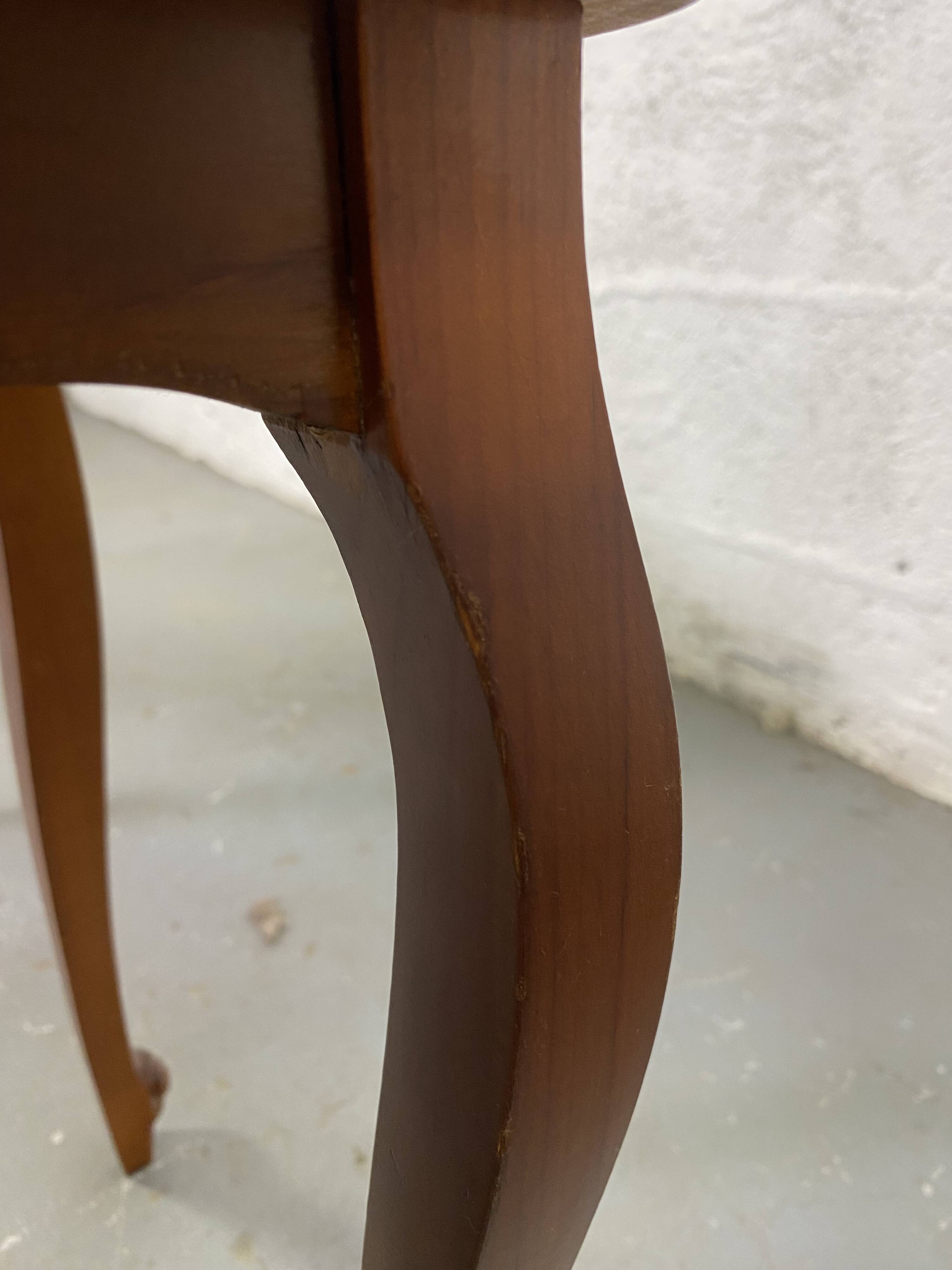 Vintage Louis XV style nesting tables in cherry wood