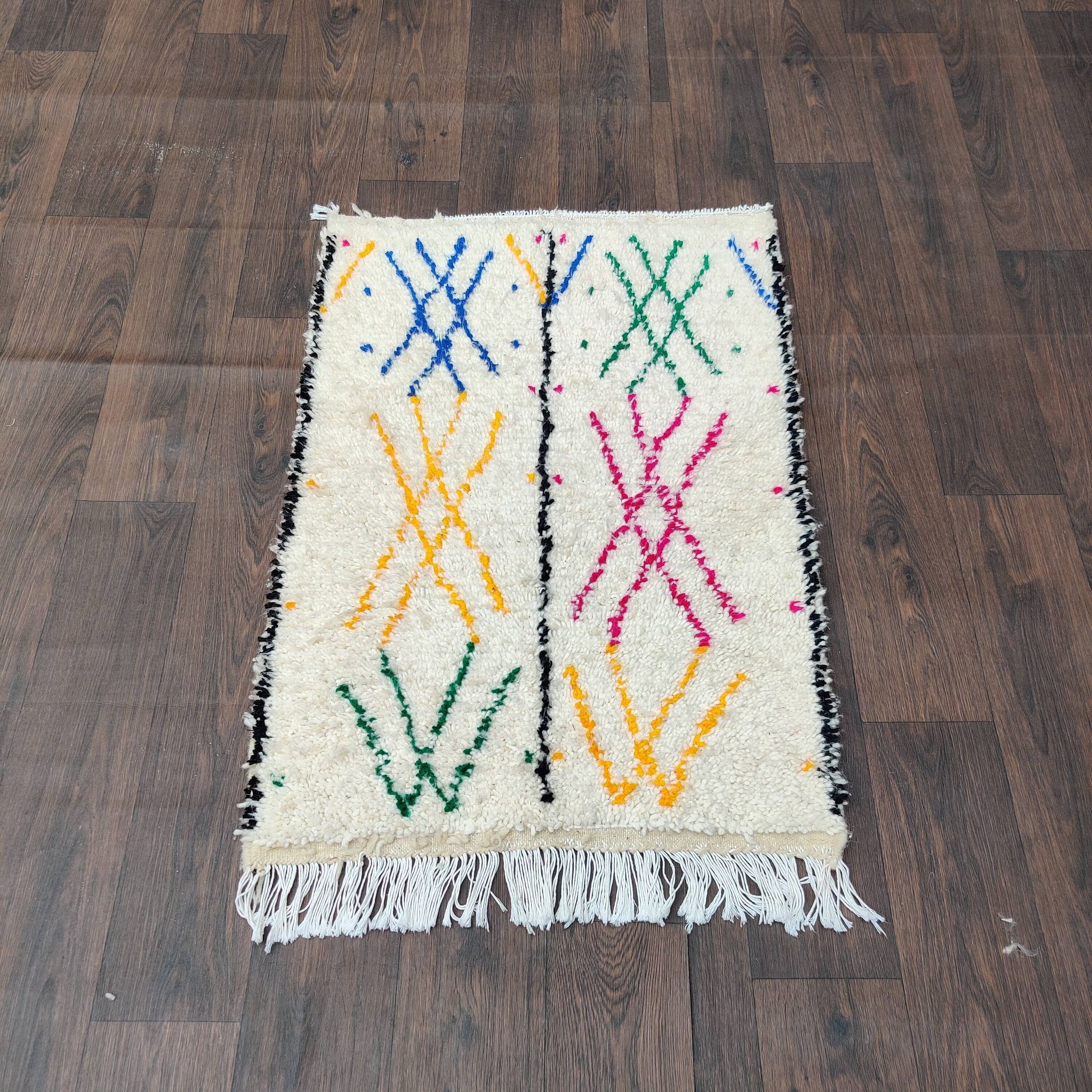 Colourful Moroccan rug 70x105 cm