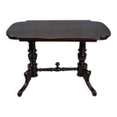 Table de salon en noyer éclectique européen du 19e siècle en noir, années 1890.