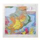 Old map of France Paris basin 43x43cm from 1950
