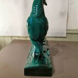 Art Deco Pheasant in Green Ceramic