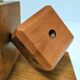 Pair of bookends style Art Deco oak decoration dice