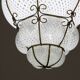 Amazing Large Venetian Lantern in Murano Reticello Glass, 1940s