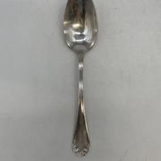 Set of 12 silver-plated soup spoons with Louis XV pattern.